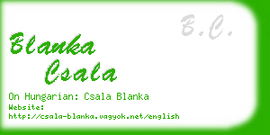 blanka csala business card